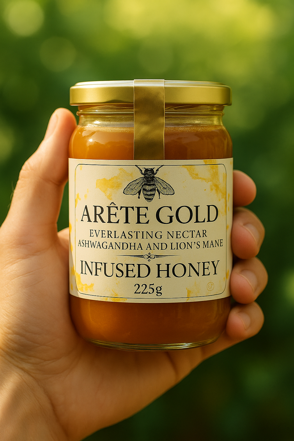 Ashwagandha & Lions Mane Infused Honey Jar